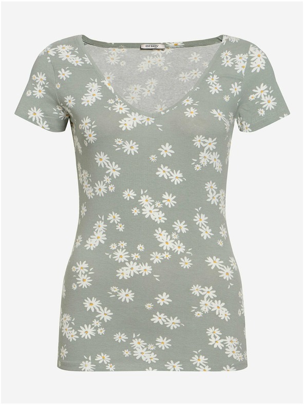 Orsay Svetlo zelena cvetlična majica ORSAY