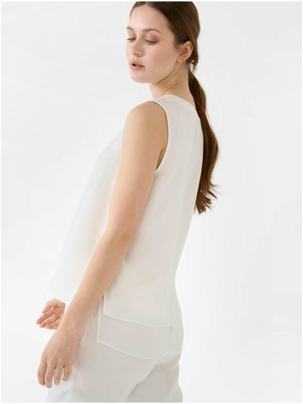 Orsay Bela majica brez rokavov ORSAY