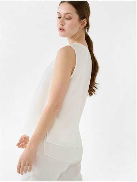 Orsay Bela majica brez rokavov ORSAY
