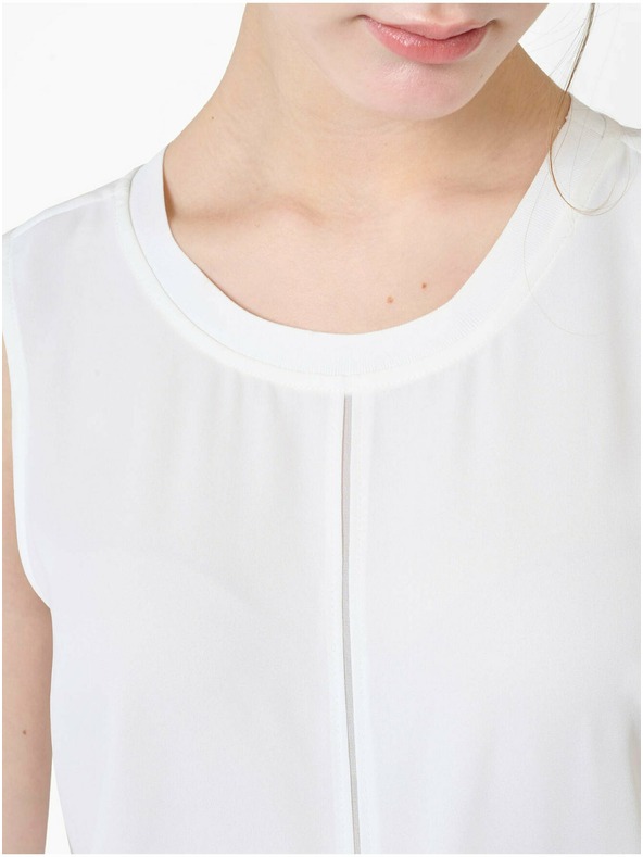 Orsay Bela majica brez rokavov ORSAY