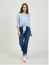 Orsay Svetlo modra ženska srajca z vozlom ORSAY