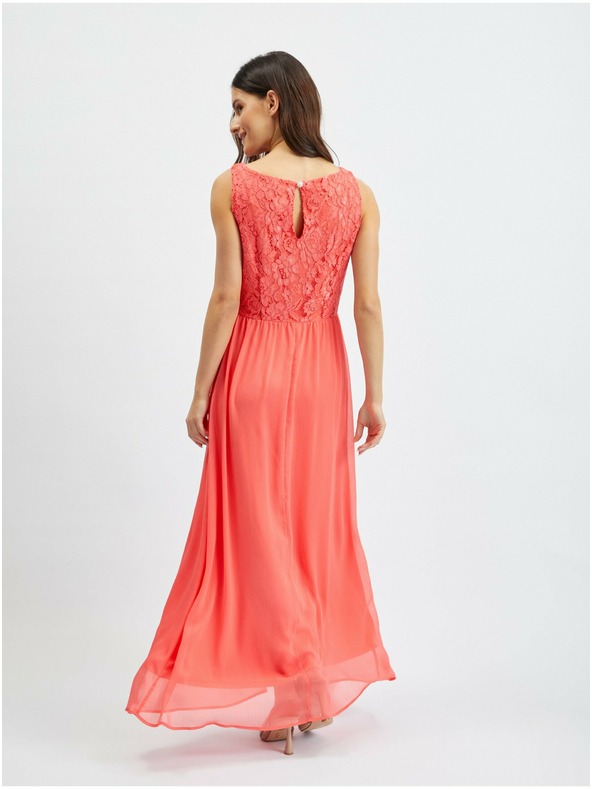 Orsay Rožnata ženska čipkasta maksi obleka ORSAY