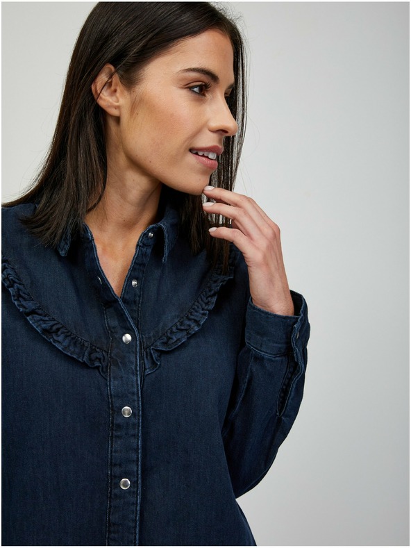 Orsay Temno modra denim srajca ORSAY
