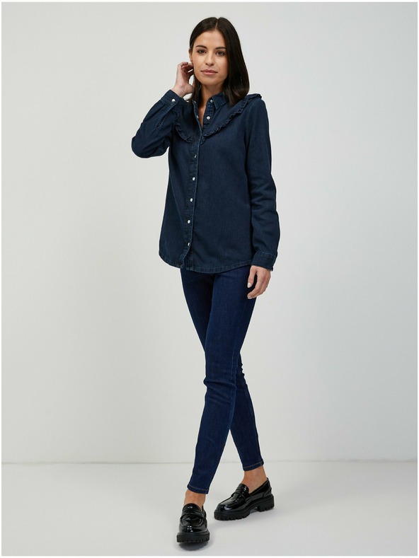 Orsay Temno modra denim srajca ORSAY