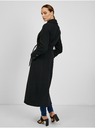 Orsay Črn ženski zimski plašč z dodatkom volne ORSAY