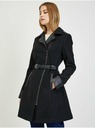 Orsay Črn ženski zimski plašč z dodatkom volne ORSAY
