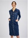 Orsay Temno modra ženska denim obleka ORSAY