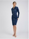 Orsay Temno modra ženska denim obleka ORSAY