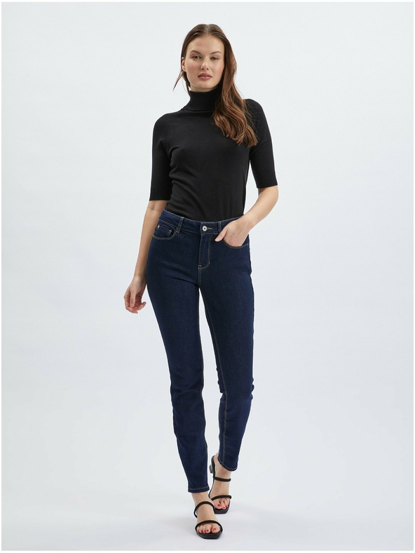 Orsay Temno modre ženske slim fit kavbojke ORSAY