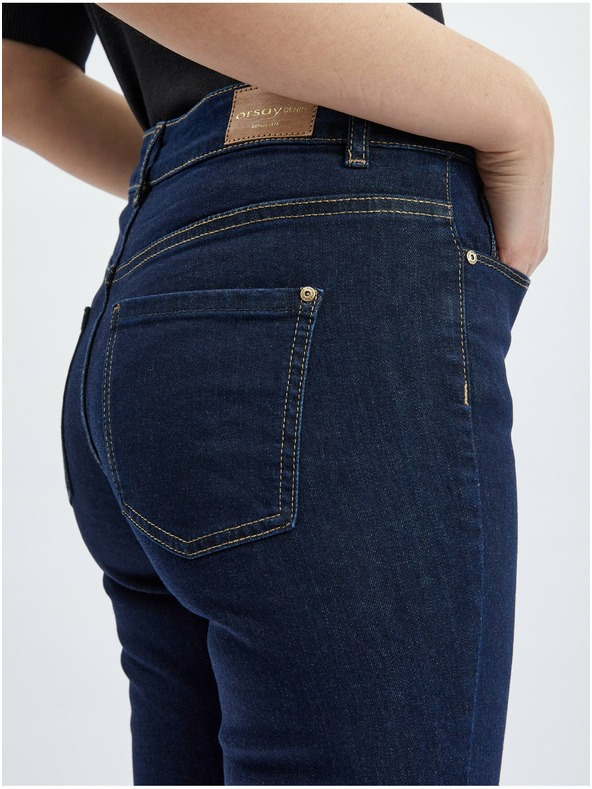 Orsay Temno modre ženske slim fit kavbojke ORSAY