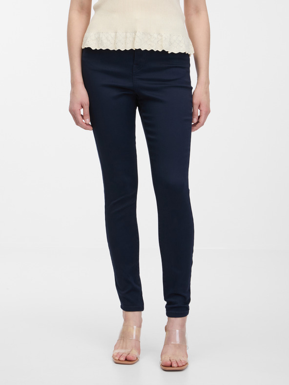Orsay Temno modre skinny fit hlače ORSAY
