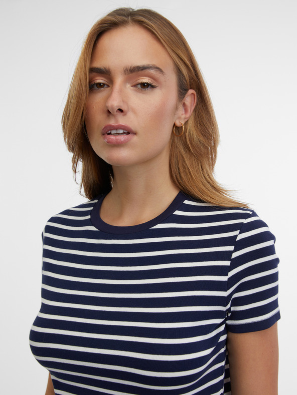 Orsay Temno modra ženska progasta majica ORSAY