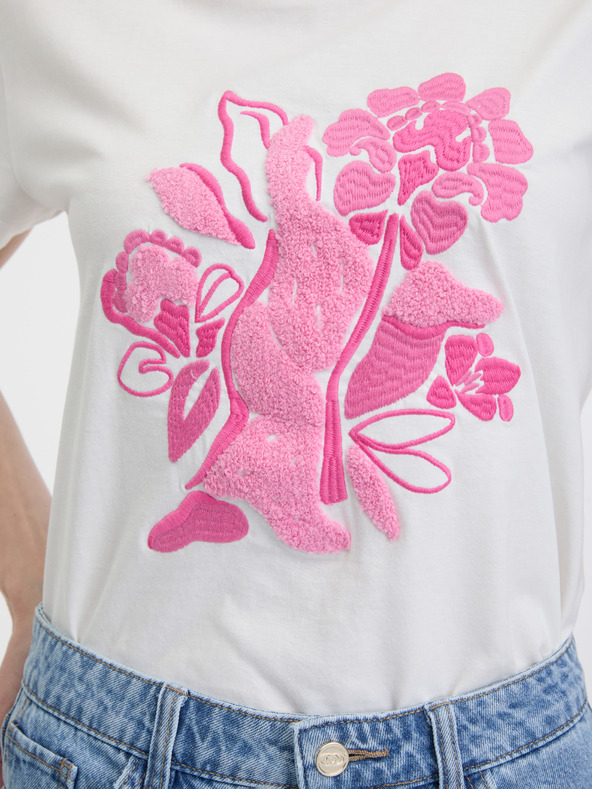 Orsay Bela ženska majica s kratkimi rokavi ORSAY