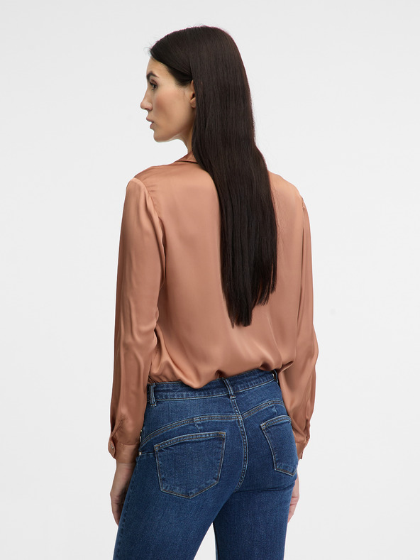 Orsay Svetlo rjava ženska srajca z ovratnikom ORSAY