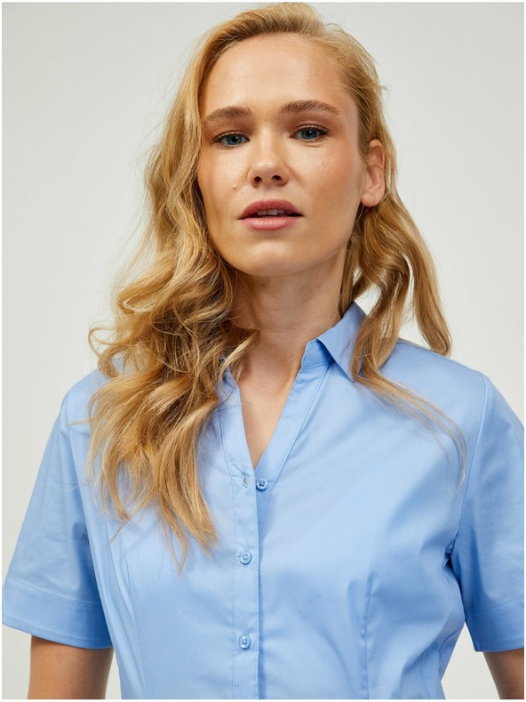 Orsay Svetlo modra srajca s kratkimi rokavi ORSAY