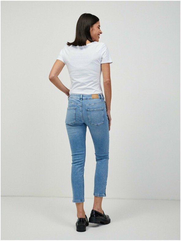 Orsay Svetlo modre skrajšane skinny fit kavbojke ORSAY