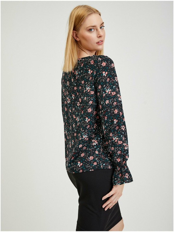 Orsay Črna ženska cvetlična bluza ORSAY