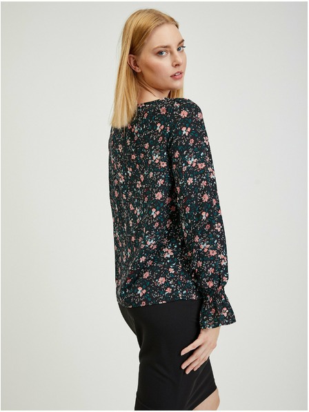 Orsay Črna ženska cvetlična bluza ORSAY