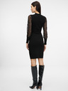 Orsay Črna ženska obleka do kolen ORSAY