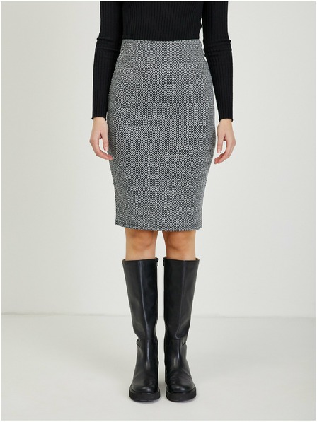 Orsay Črno žensko vzorčasto oprijeto krilo ORSAY