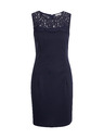 Orsay Temno modra ženska oprijeta obleka s čipko ORSAY