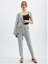 Orsay Svetlo sive ženske kariraste straight fit hlače ORSAY
