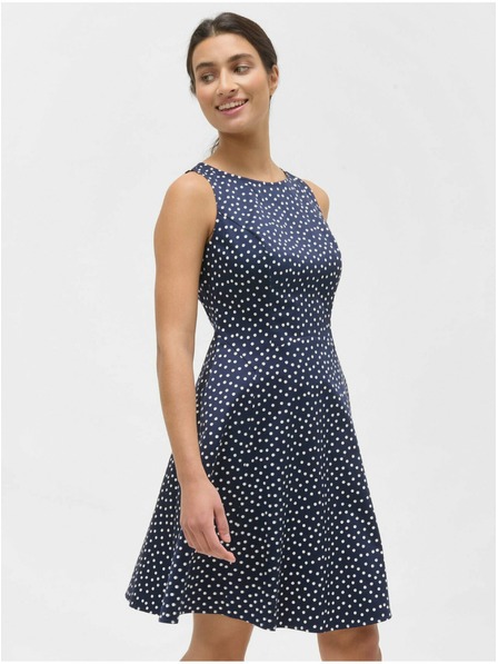 Orsay Temno modra pikčasta obleka ORSAY