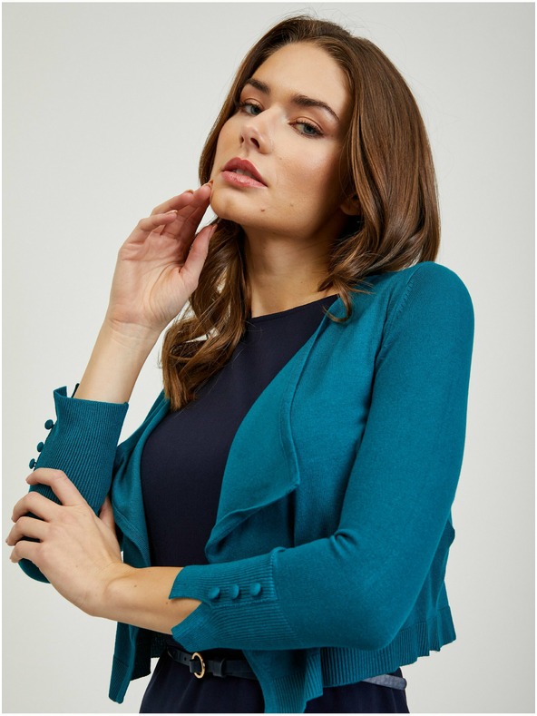 Orsay Petrolejev ženski kratek kardigan ORSAY