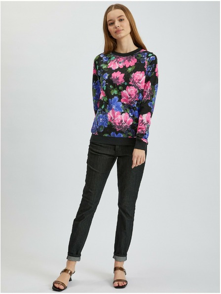 Orsay Rožnato-črna ženska cvetlična jopica ORSAY