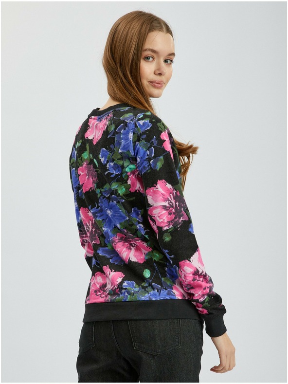 Orsay Rožnato-črna ženska cvetlična jopica ORSAY