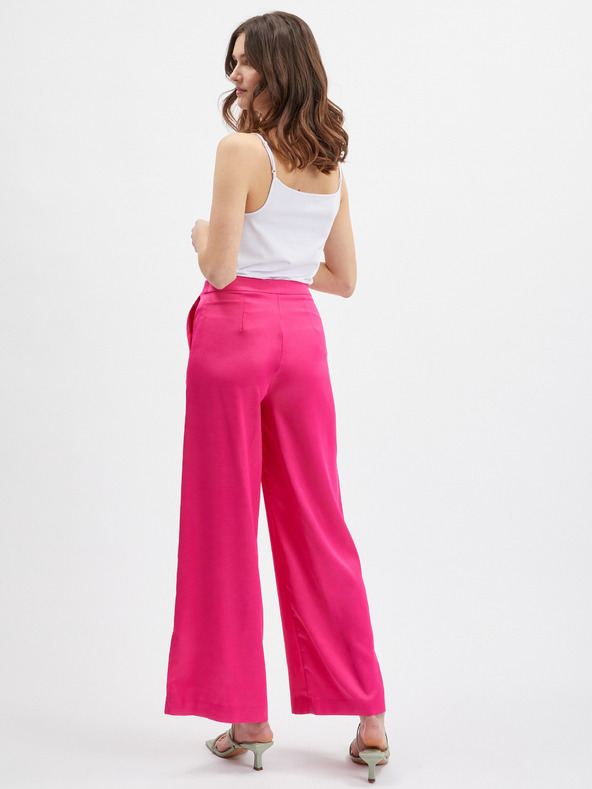 Orsay Rožnate ženske hlače s širokimi krajci ORSAY