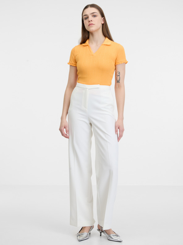 Orsay Rumena ženska rebrasta polo majica ORSAY