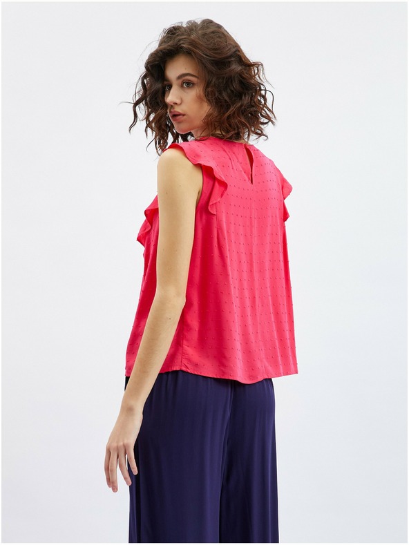 Orsay Temno modre ženske hlače s širokimi nogavicami ORSAY