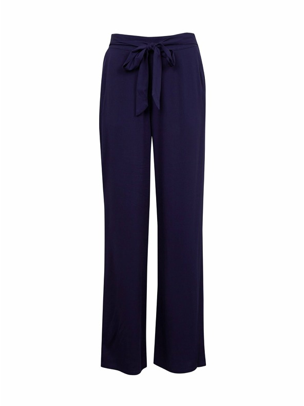 Orsay Temno modre ženske hlače s širokimi nogavicami ORSAY