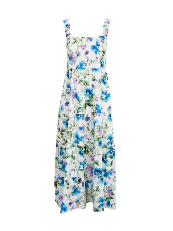 Orsay Modro-kremaste ženske cvetlične obleke ORSAY