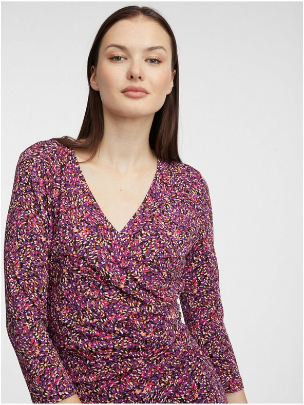 Orsay Vijolična ženska vzorčasta obleka ORSAY