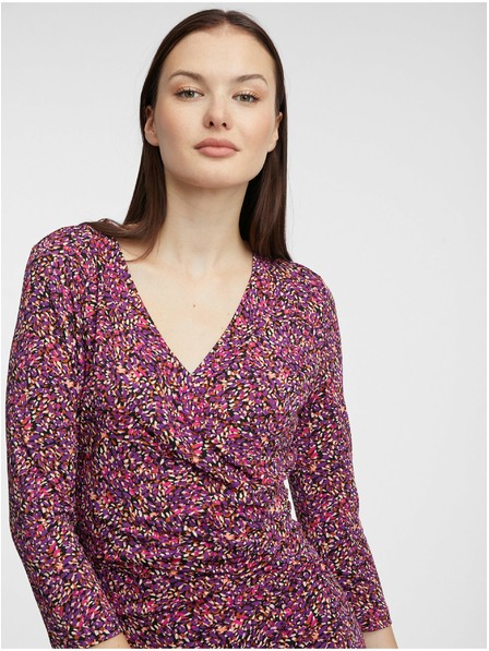 Orsay Vijolična ženska vzorčasta obleka ORSAY