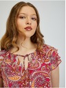 Orsay Rdeče-rožnata ženska vzorčasta bluza ORSAY