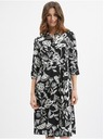 Orsay Črna ženska cvetlična obleka ORSAY