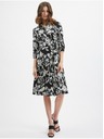 Orsay Črna ženska cvetlična obleka ORSAY