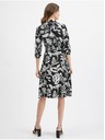 Orsay Črna ženska cvetlična obleka ORSAY