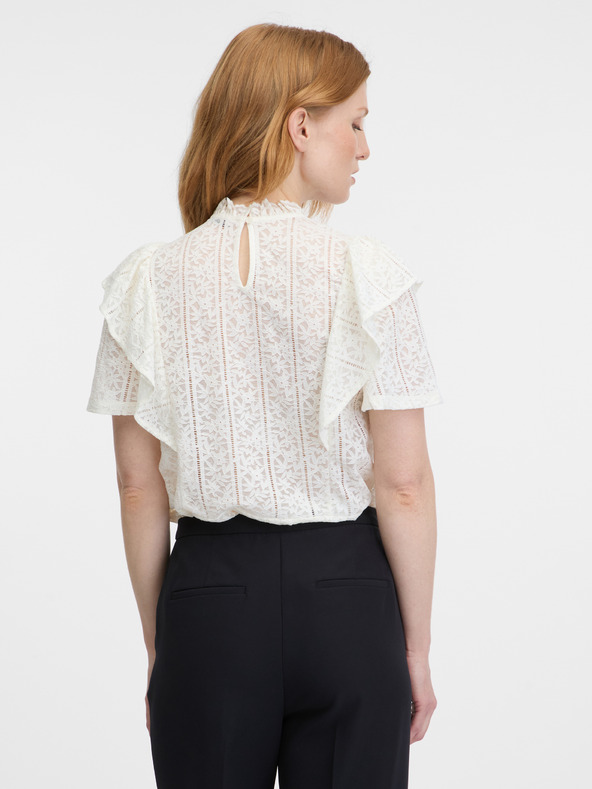 Orsay Bela ženska čipkasta bluza ORSAY