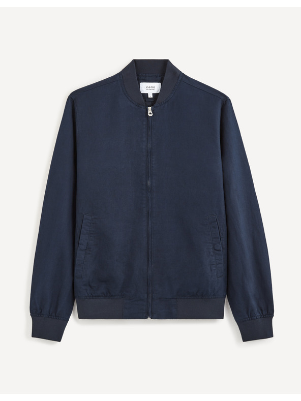 Celio Temno modra moška lanena jakna Celio Bulin10