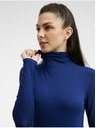 Orsay Temno modra ženska majica z ovratnikom ORSAY