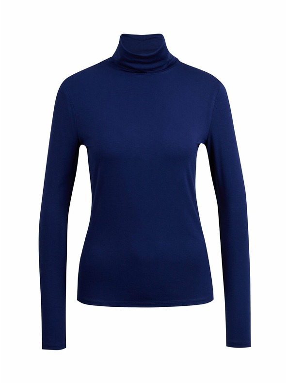 Orsay Temno modra ženska majica z ovratnikom ORSAY