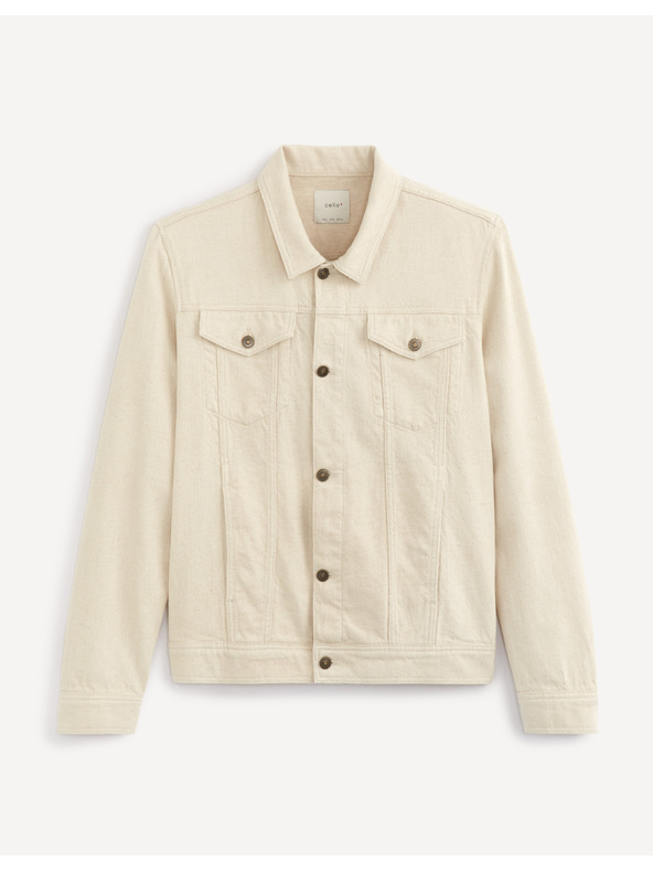 Celio Krem jakna iz džinsa Celio Arucha