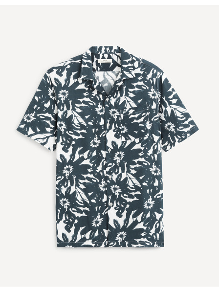 Celio Belo-modra cvetlična majica Celio Asamus