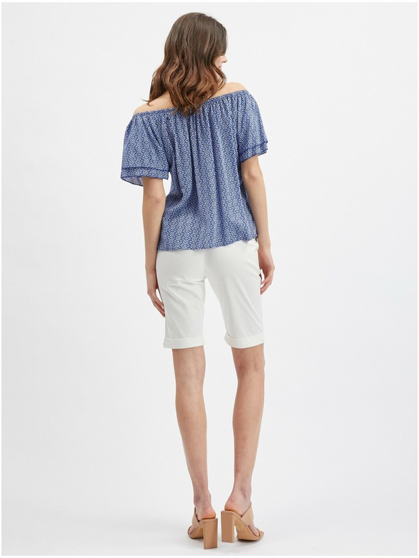 Orsay Modra ženska vzorčasta bluza ORSAY