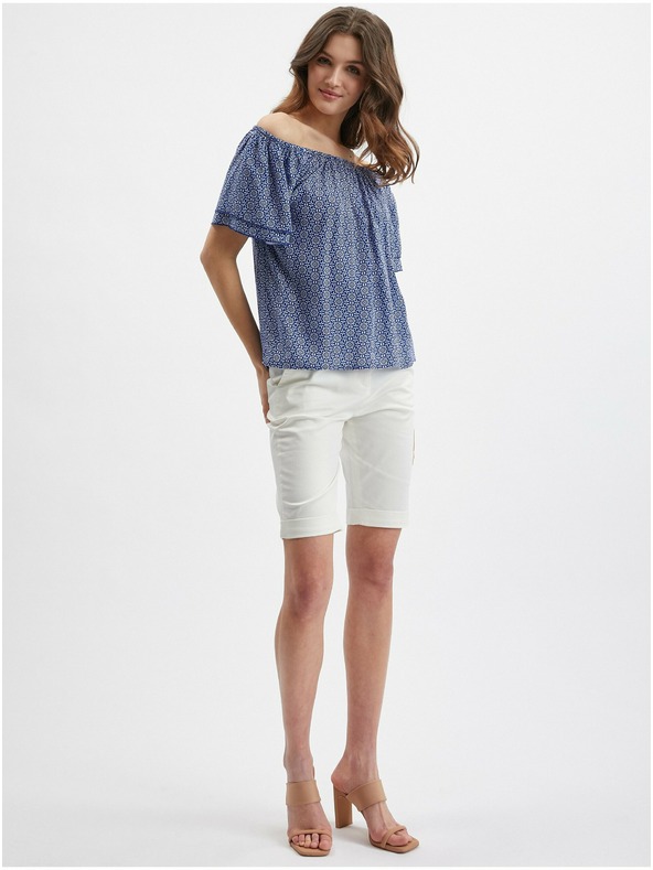 Orsay Modra ženska vzorčasta bluza ORSAY