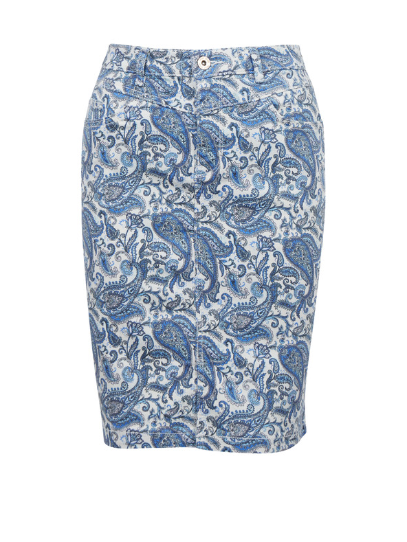 Orsay Modro žensko vzorčasto krilo iz denima ORSAY